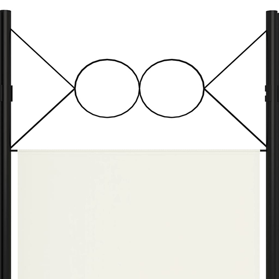 Hecate Fabric 4 Panel 160cm x 180cm Room Divider In Cream White