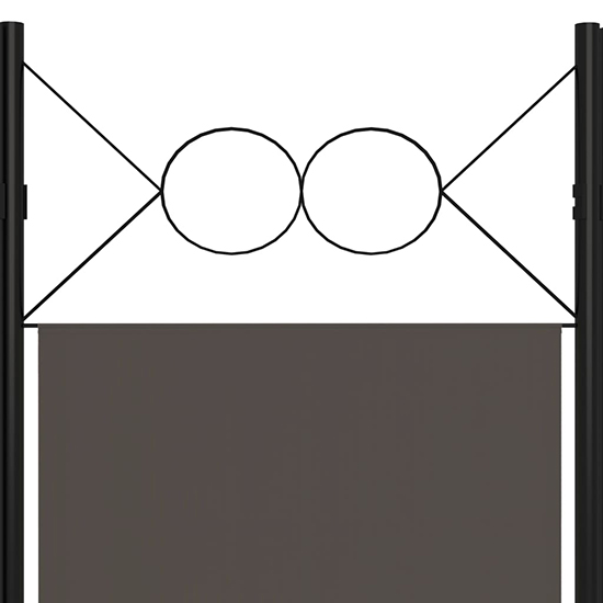 Hecate Fabric 4 Panels 160cm x 180cm Room Divider In Anthracite