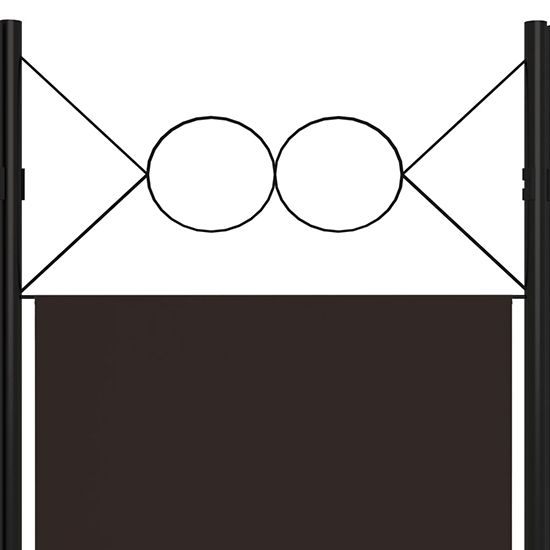 Hecate Fabric 4 Panels 160cm x 180cm Room Divider In Brown