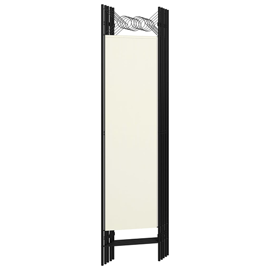 Hecate Fabric 5 Panel 200cm x 180cm Room Divider In Cream White