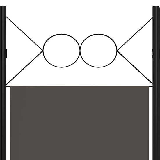 Hecate Fabric 5 Panels 200cm x 180cm Room Divider In Anthracite_5