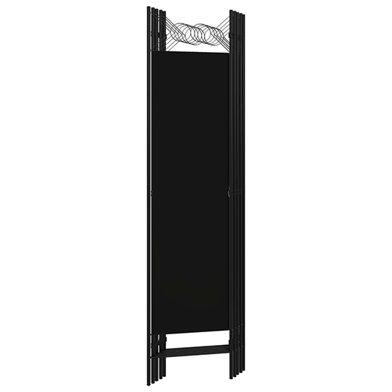 Hecate Fabric 5 Panels 200cm x 180cm Room Divider In Black_4
