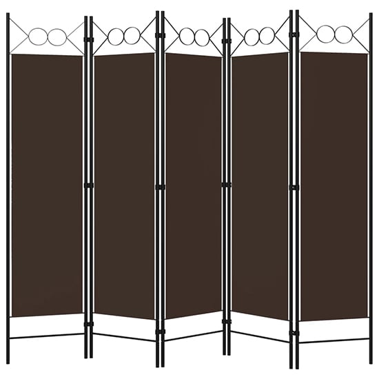 Read more about Hecate fabric 5 panels 200cm x 180cm room divider in brown