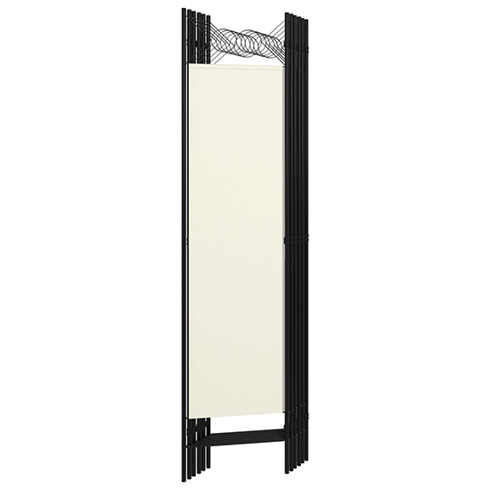 Hecate Fabric 6 Panel 240cm x 180cm Room Divider In Cream White