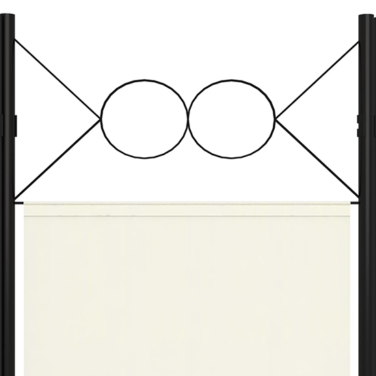 Hecate Fabric 6 Panel 240cm x 180cm Room Divider In Cream White