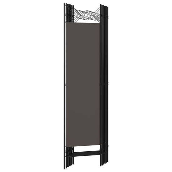 Hecate Fabric 6 Panels 240cm x 180cm Room Divider In Anthracite