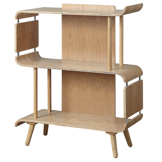 Hector Contemporary Wooden Bookcase In Oak