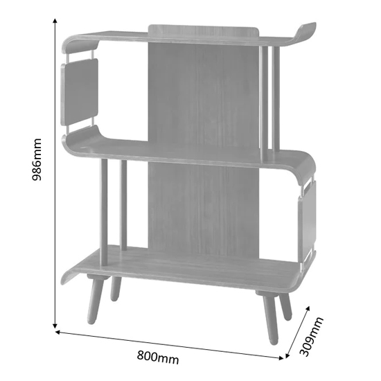 Hector Contemporary Wooden Bookcase In Oak