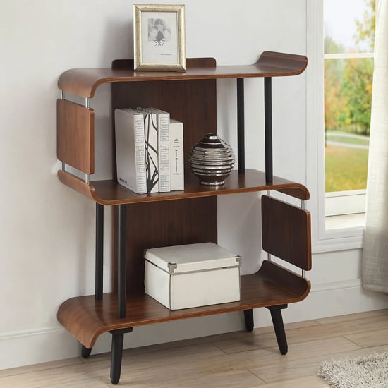 Photo of Hector contemporary wooden bookcase in walnut