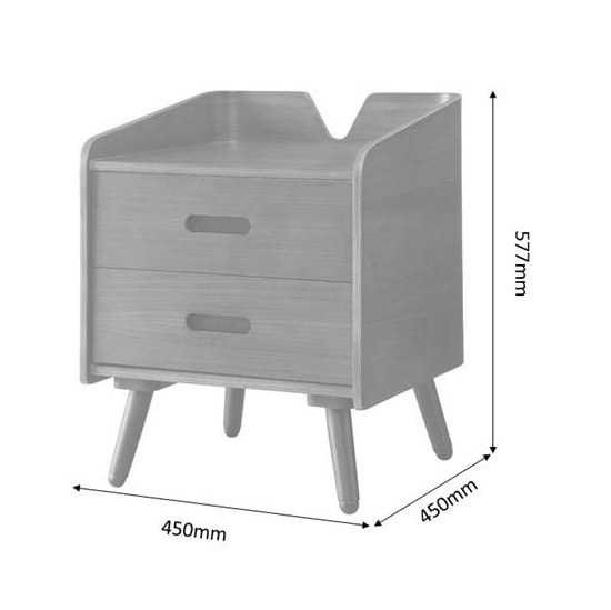 Hector Wooden Office In Walnut With 2 Drawers FiF