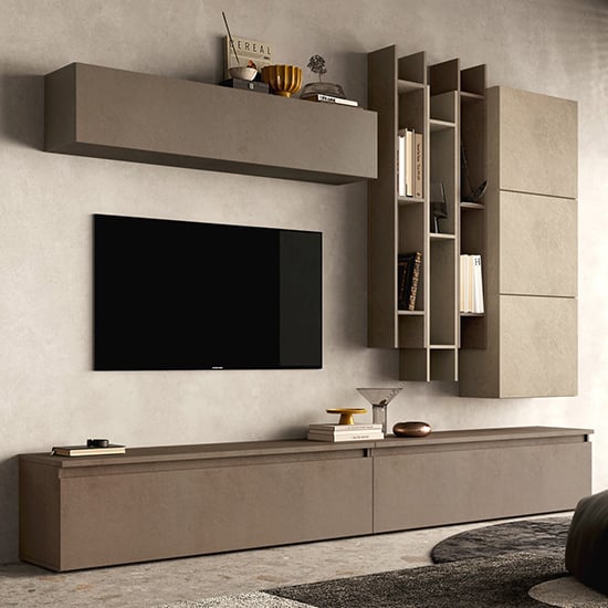 Product photograph of Hector Wooden Entertainment Unit In Clay And Bronze from Furniture in Fashion
