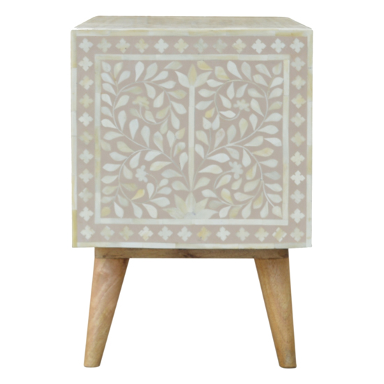 Hedley Wooden TV Stand In Light Taupe Floral Bone Inlay_4