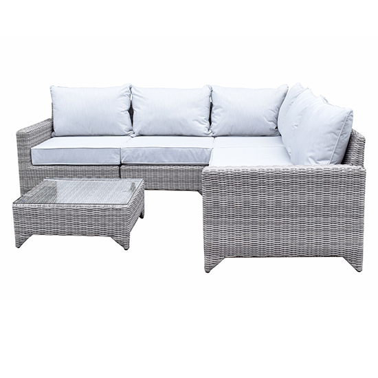 Hedva Modular Wicker Corner Sofa Set With Coffee Table In Grey_3