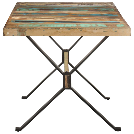 Heinz Large Solid Reclaimed Wood Dining Table In Multi-Colour