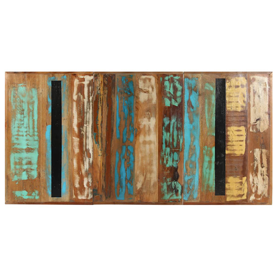 Heinz Large Solid Reclaimed Wood Dining Table In Multi-Colour