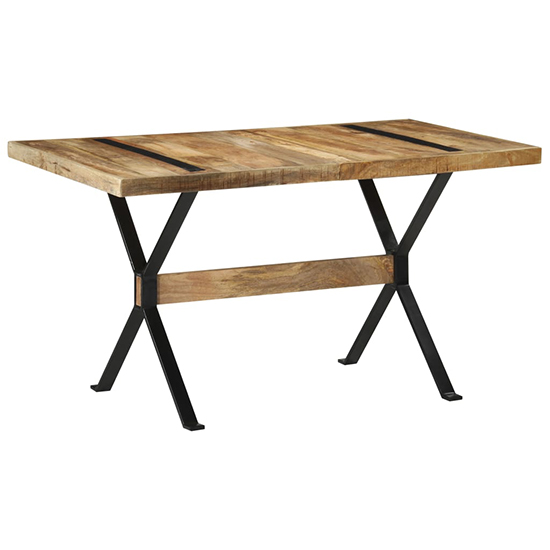 Heinz Medium Rough Mango Wood Dining Table In Natural Furniture in