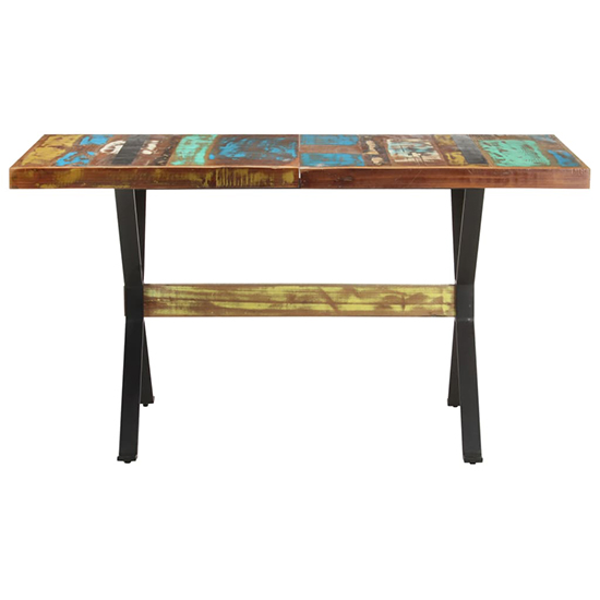 Heinz Medium Solid Reclaimed Wood Dining Table In Multi-Colour