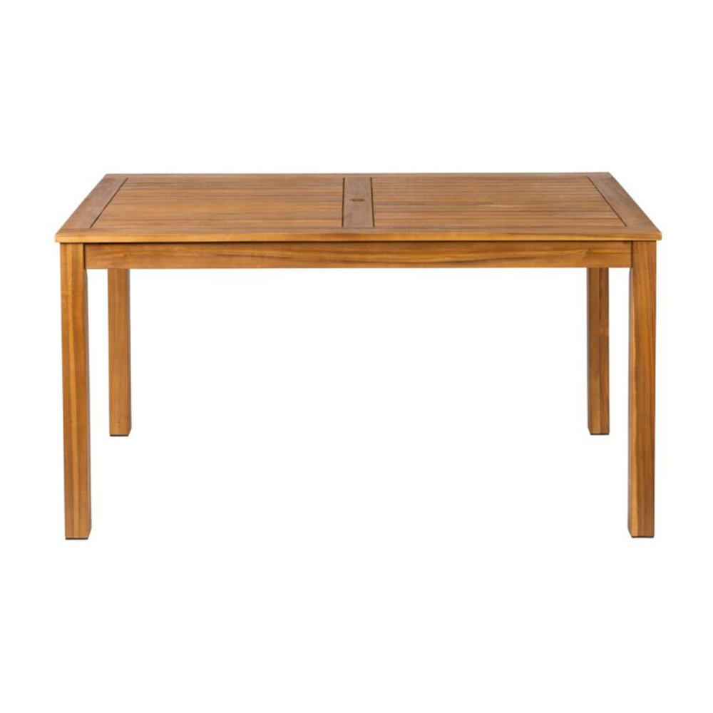 Helena Garden Rectangular Solid Acacia Wood Dining Table in Brown