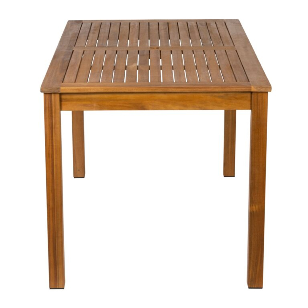 Helena Garden Rectangular Solid Acacia Wood Dining Table in Brown
