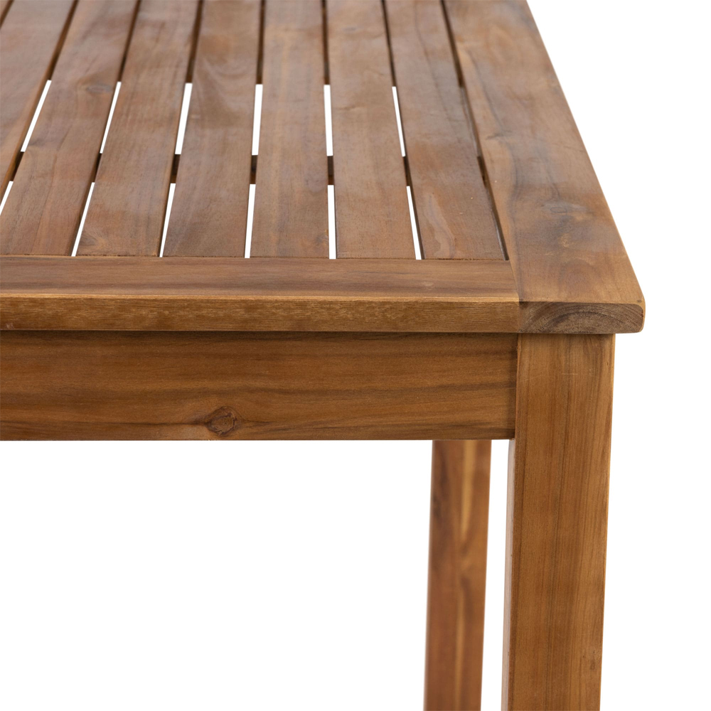 Helena Garden Rectangular Solid Acacia Wood Dining Table in Brown