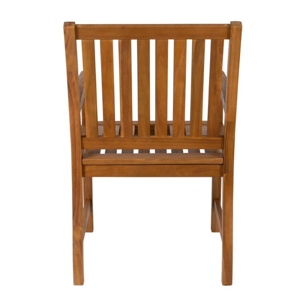 Helena Garden Solid Acacia Wood Armchair in Brown