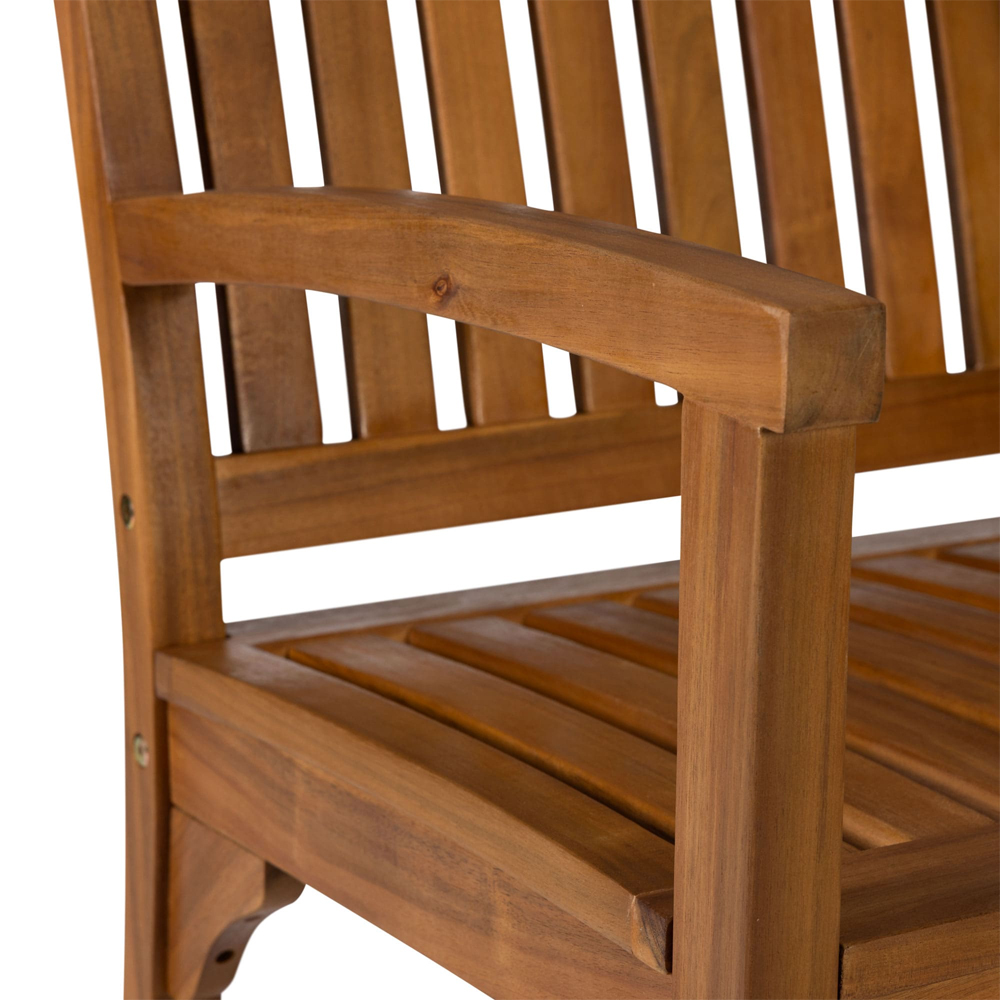 Helena Garden Solid Acacia Wood Armchair in Brown