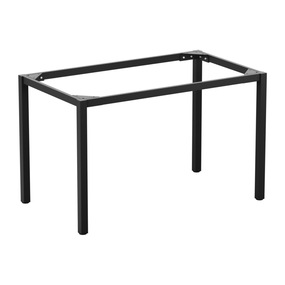 Helena Rectangular Solid Acacia Wood Top Dining Table with Black Base