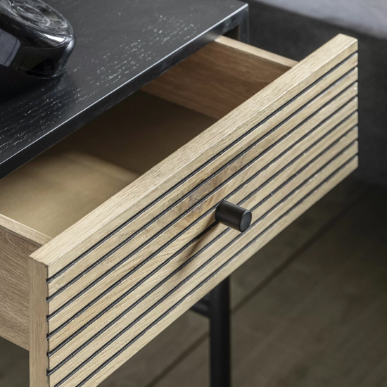Helena Wooden Bedside Cabinet With 1 Drawer In Natural