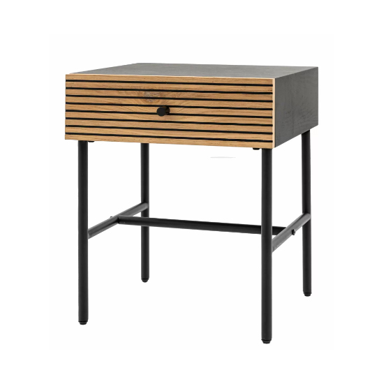 Helena Wooden Bedside Cabinet With 1 Drawer In Natural
