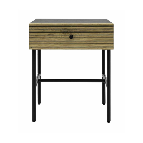 Helena Wooden Bedside Cabinet With 1 Drawer In Natural