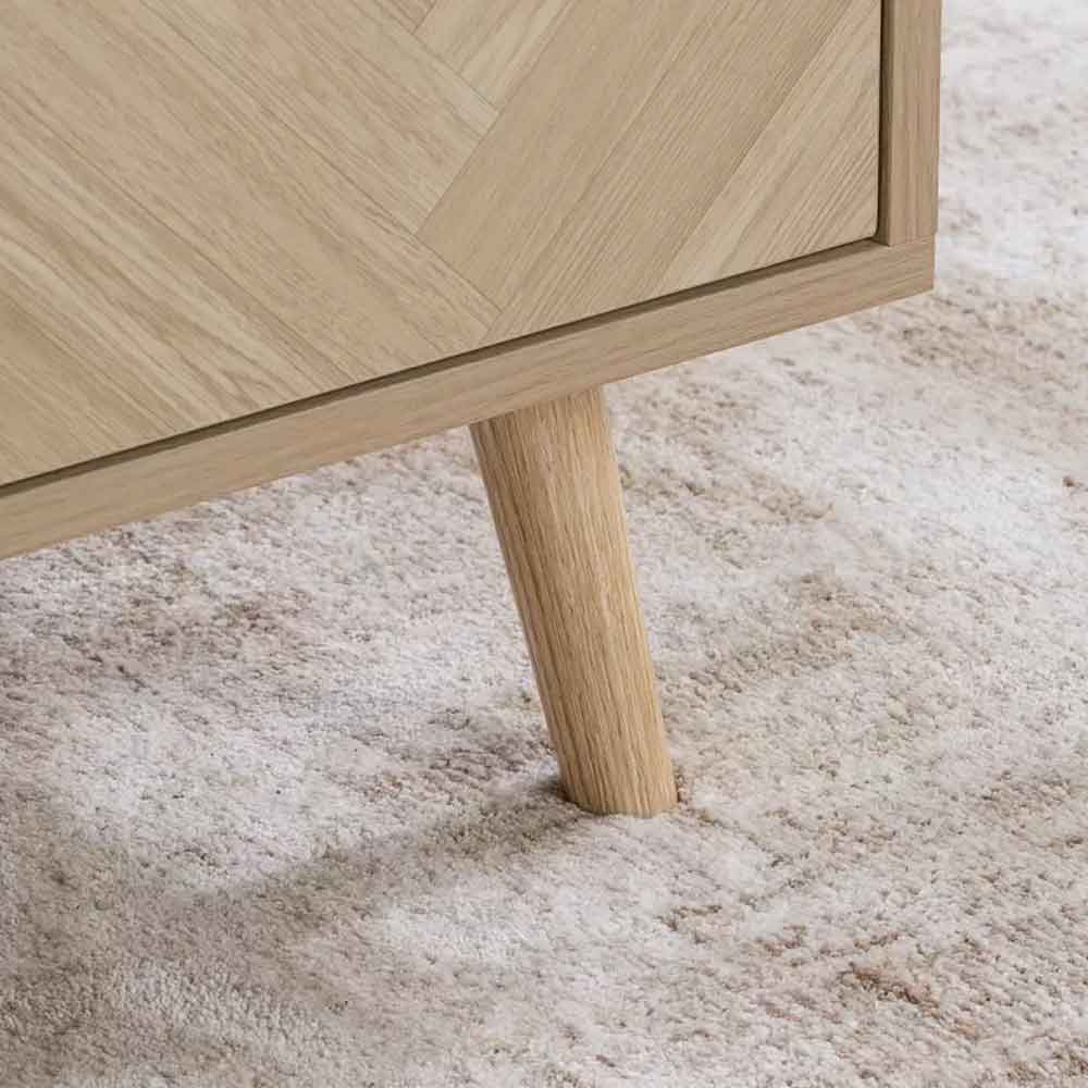 Helena Wooden Coffee Table with 1 Drawer in Oak