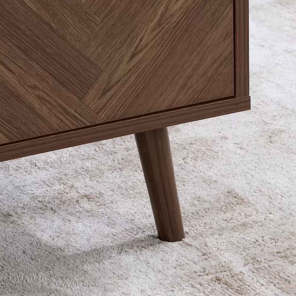 Helena Wooden Coffee Table with 1 Drawer in Walnut