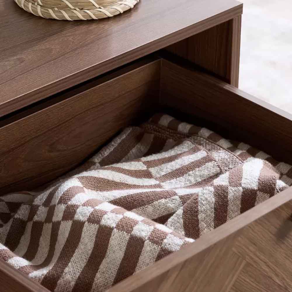 Helena Wooden Coffee Table with 1 Drawer in Walnut