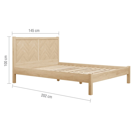 Helena Wooden Double Bed In Oak