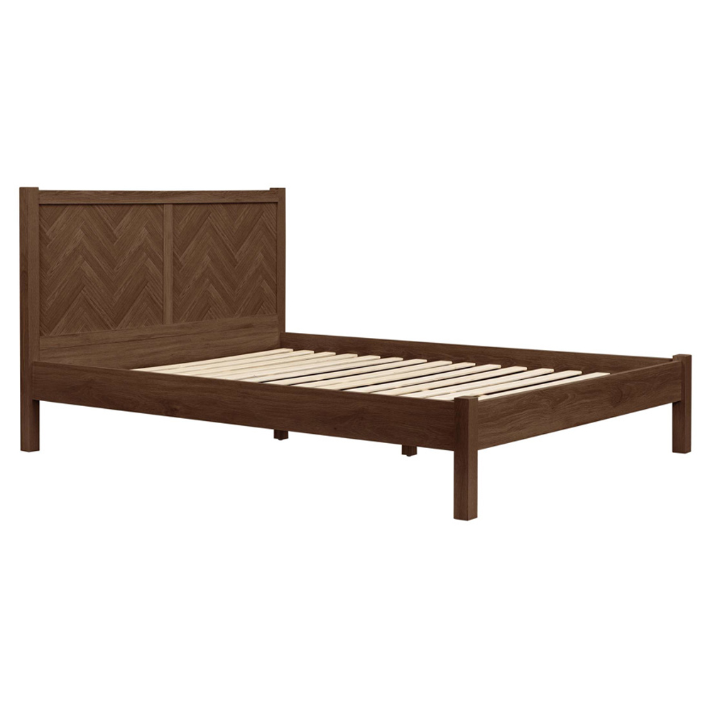 Helena Wooden Double Bed in Walnut