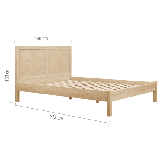 Helena Wooden King Size Bed In Oak