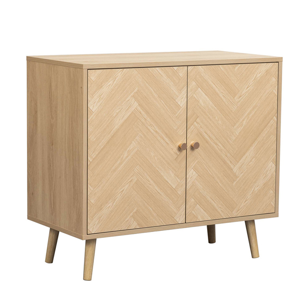 Helena Wooden Storage Cabinet with 2 Doors in Oak