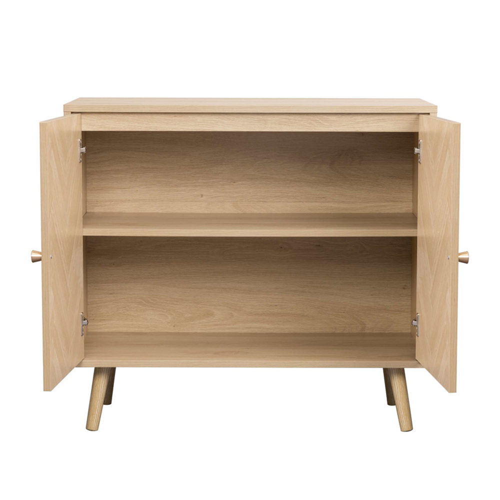 Helena Wooden Storage Cabinet with 2 Doors in Oak