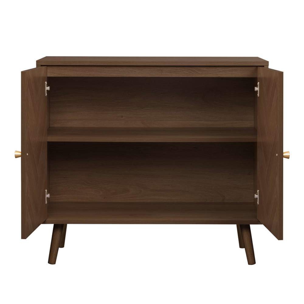 Helena Wooden Storage Cabinet with 2 Doors in Walnut
