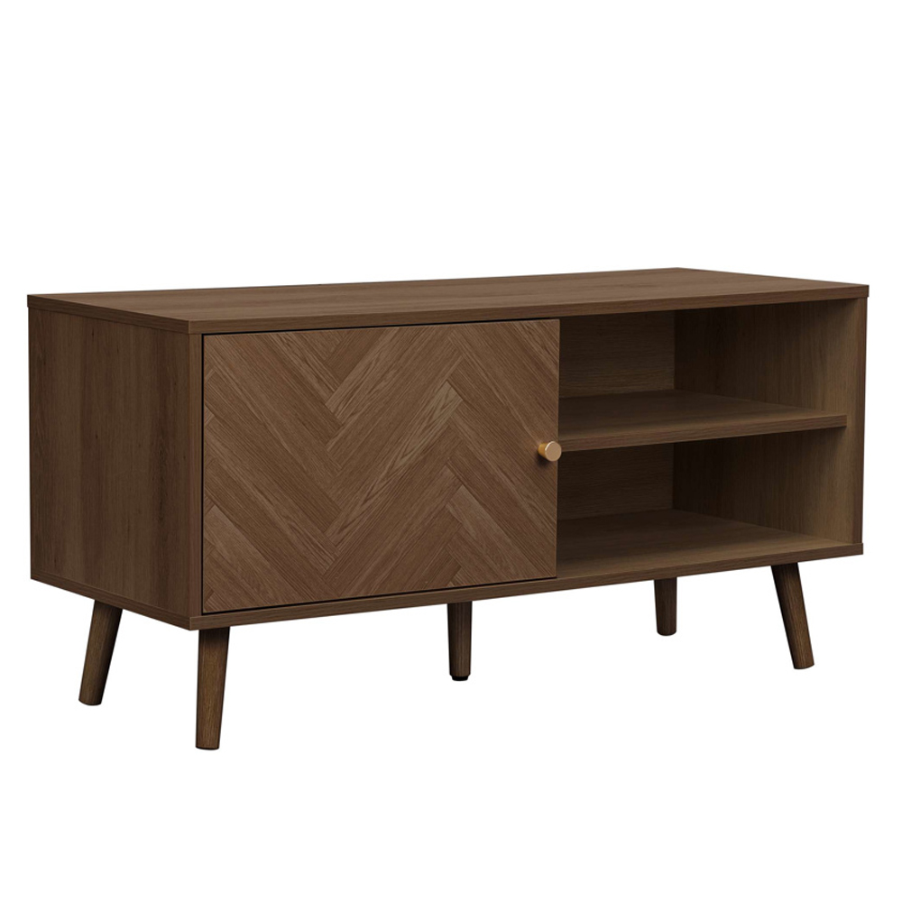 Helena Wooden TV Stand with 1 Door in Walnut