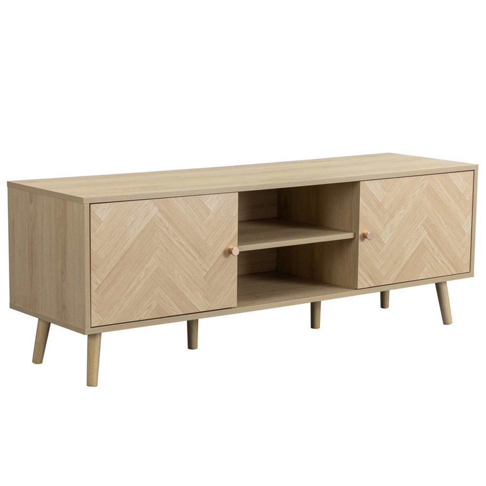 Helena Wooden TV Stand with 2 Doors in Oak