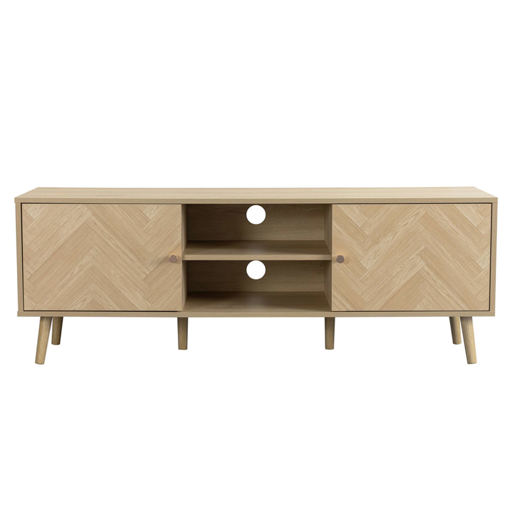 Helena Wooden TV Stand with 2 Doors in Oak