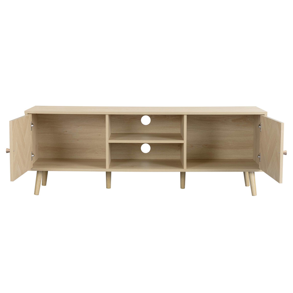 Helena Wooden TV Stand with 2 Doors in Oak