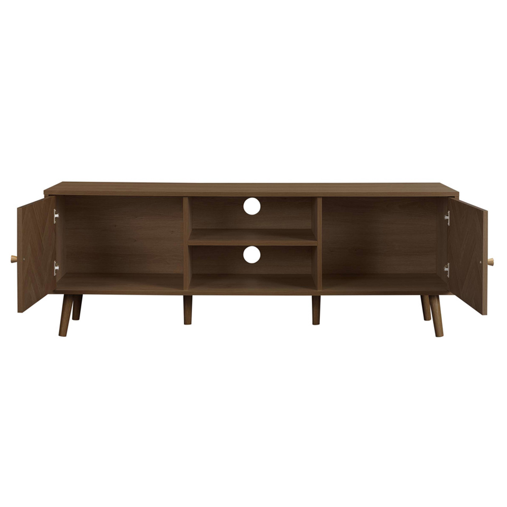 Helena Wooden TV Stand with 2 Doors in Walnut