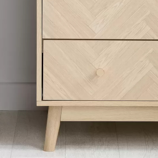 Helena Wooden Wardrobe With 2 Doors 1 Drawer In Oak