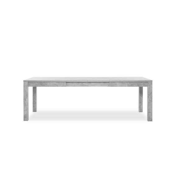 Helena Wooden Extendable Dining Table In Structured Concrete_2