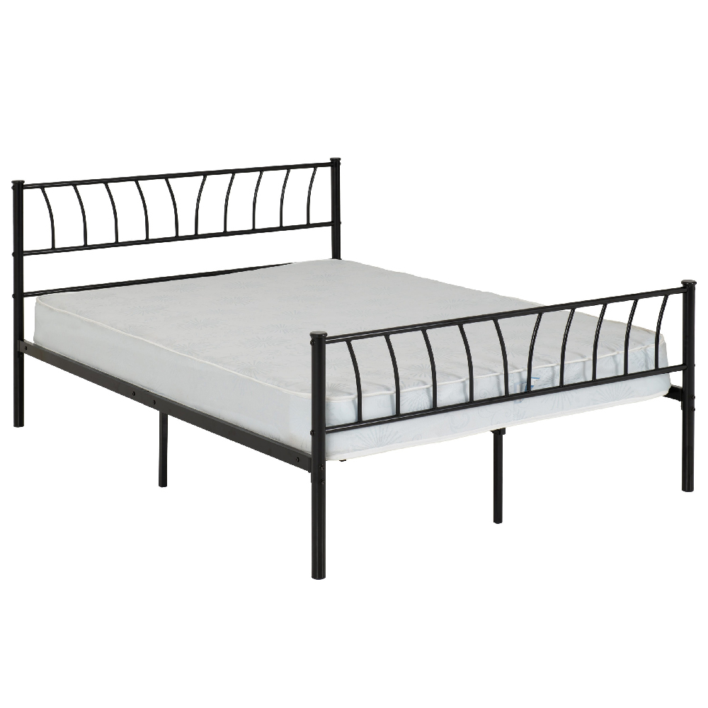Helotes Metal Double Bed In Black