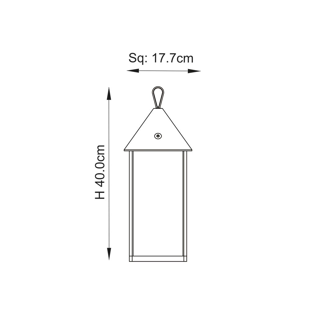Helotes Metal Large Lantern Table Lamp In Matt Black