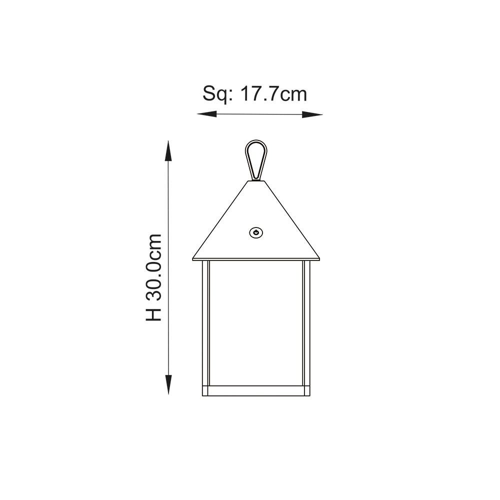 Helotes Metal Small Lantern Table Lamp In Matt Black