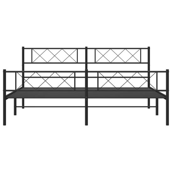 Helotes Metal Super King Size Bed In Black